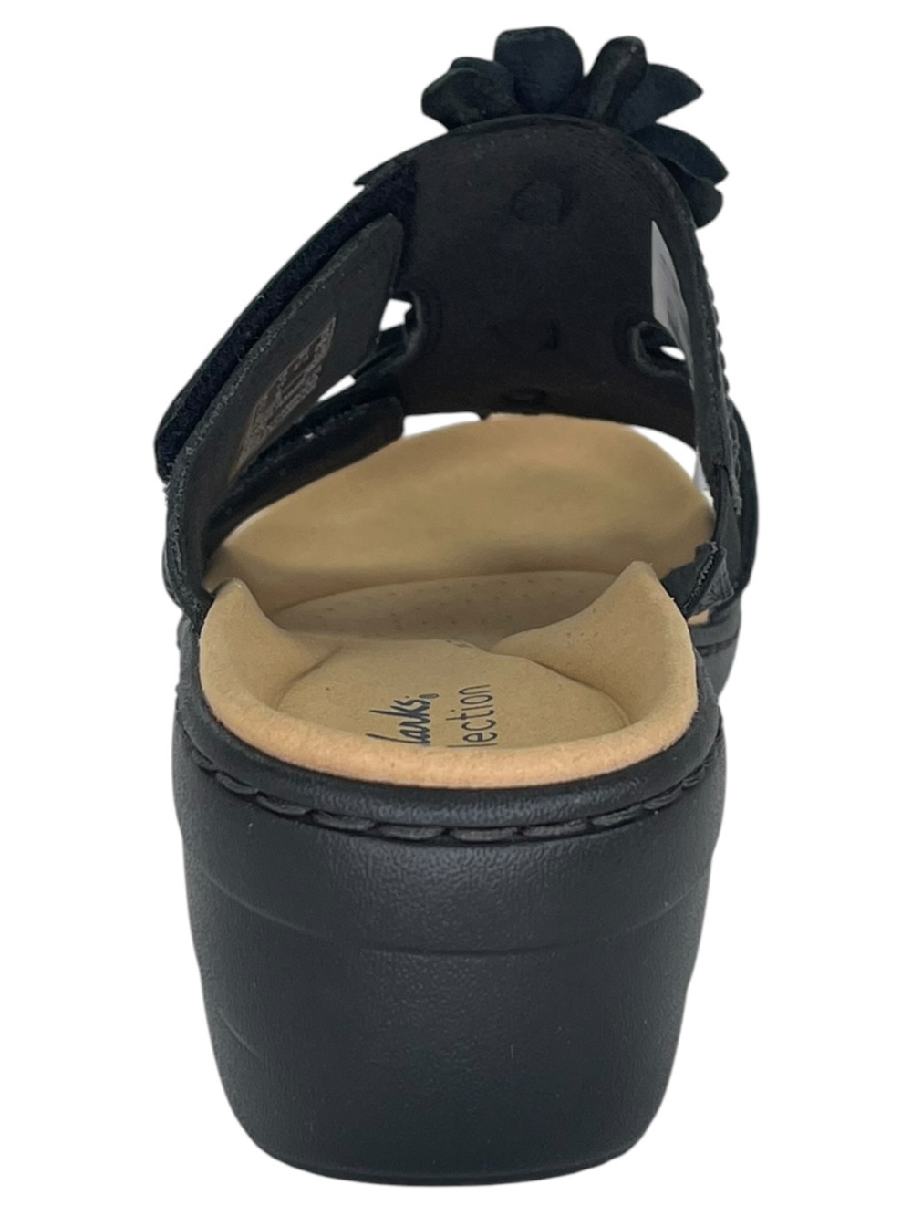 Clarks Merliah Raelyn Black Leather Slip On Womens Sandals Size 10M - Picture 4 of 11